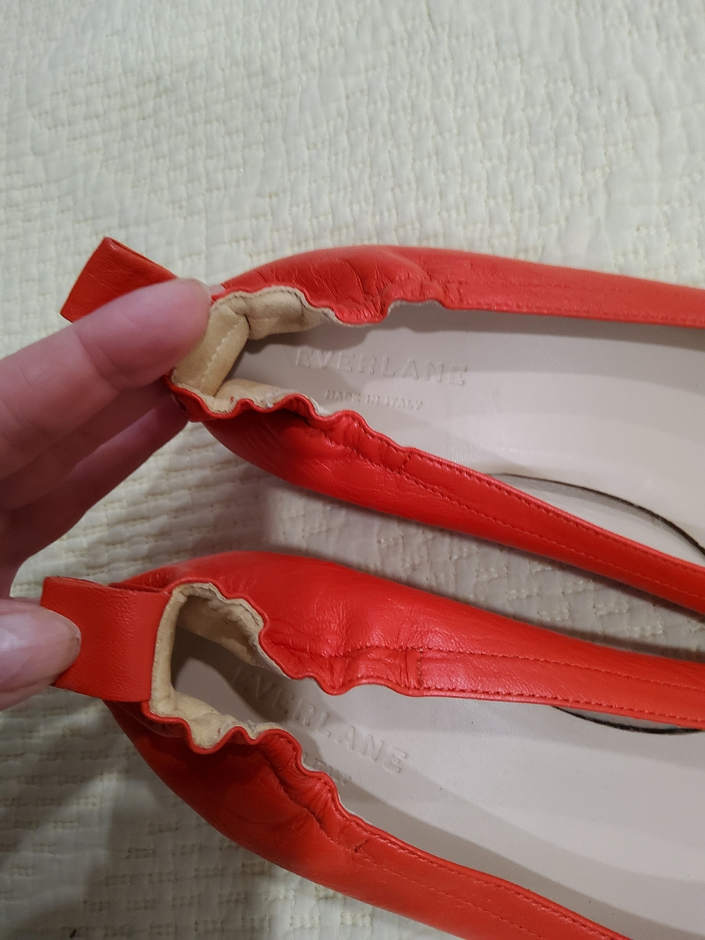 Everlane Day Heel In Red Size 10 - Picture 8 of 10